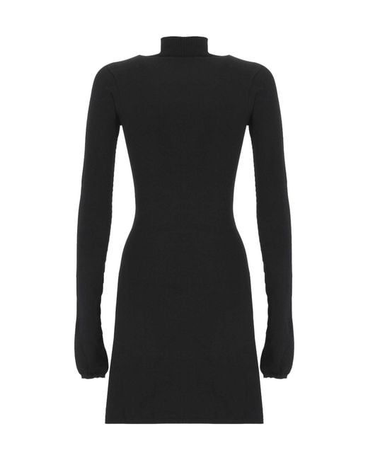 Off-White c/o Virgil Abloh Black Logo-Print Mini Dress