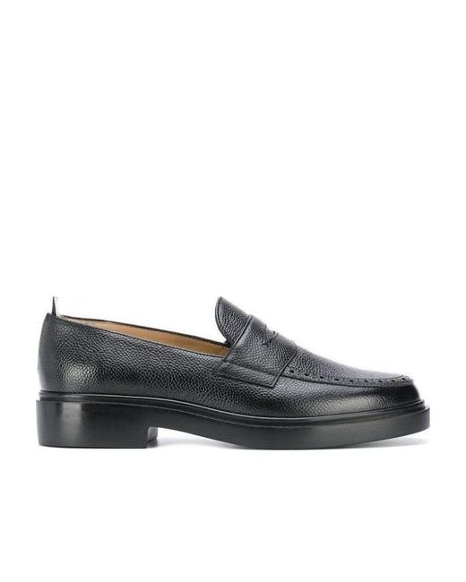 Thom Browne Black Penny Bar Loafers
