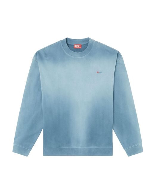 DIESEL Blue S-Boxt-R4 Faded Sweatshirt for men