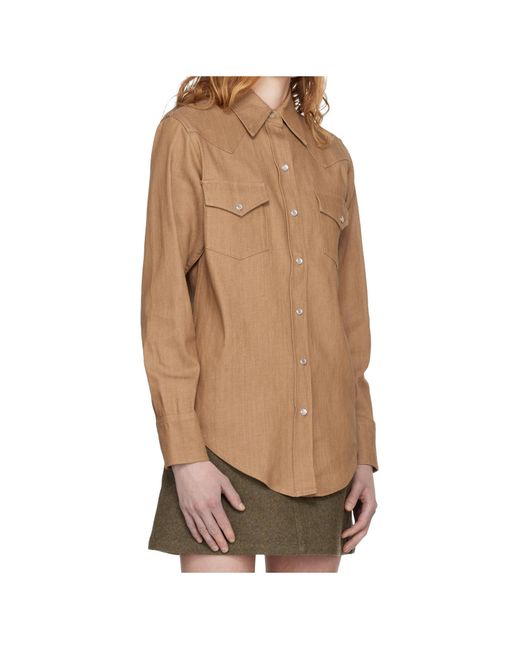 A.P.C. Natural Chest-Pocket Buttoned Shirt