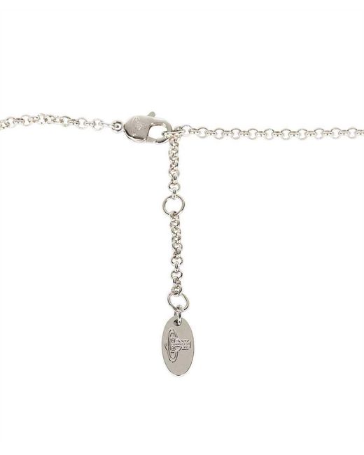 Vivienne Westwood White Logo Necklace