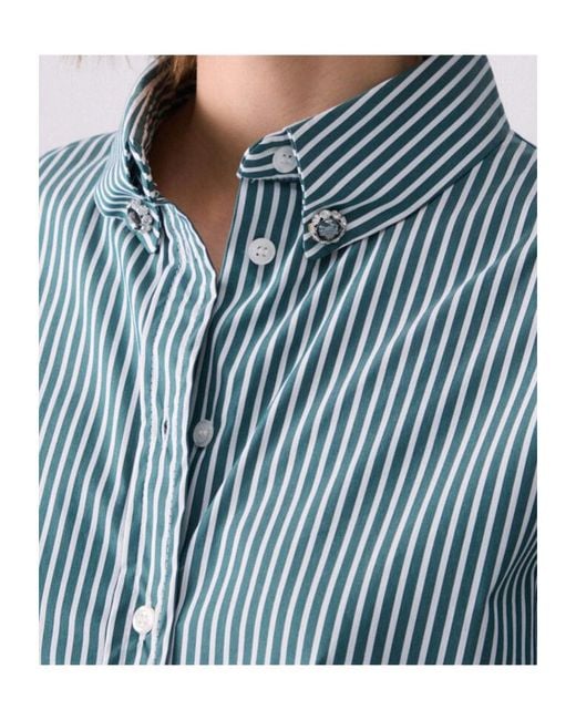 Liu Jo Blue Striped Shirt