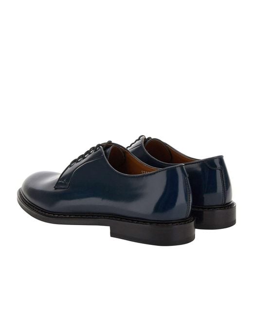 Doucal's Blue Lace Up Shoes for men