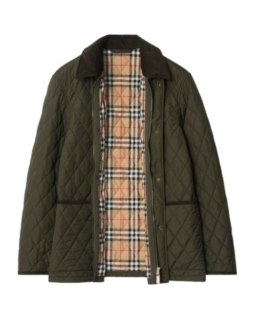 Burberry Green Quilted Nylon Barn Jacket for men