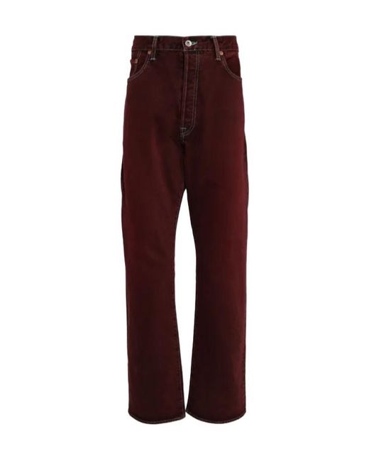 Doublet Red Straight-Leg Jeans for men