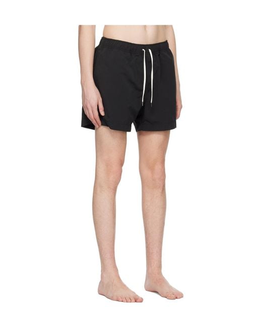 Zegna Black Drawstring Swim Trunks for men