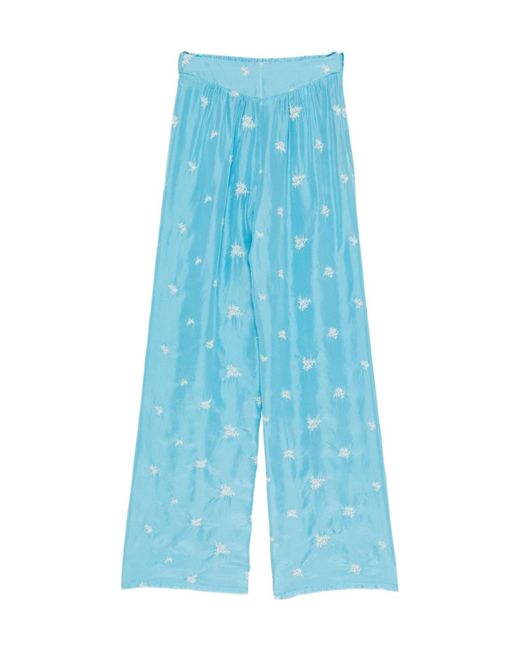 Forte_forte Blue Embroidered Trousers