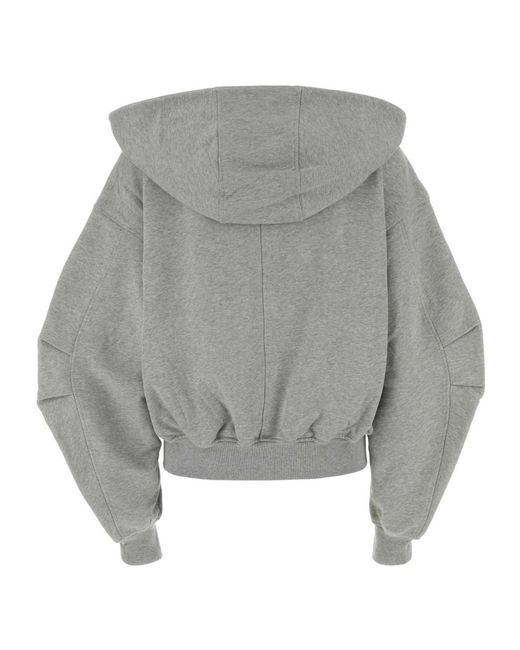The Attico Gray The Zip-Up Hoodie