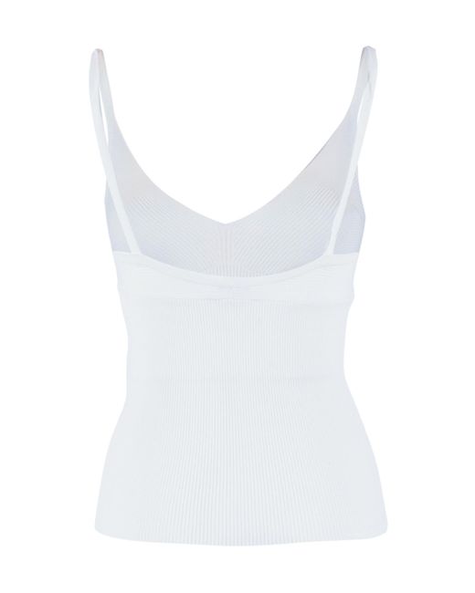 P.A.R.O.S.H. White P.A.R.O..H. Ribbed Top