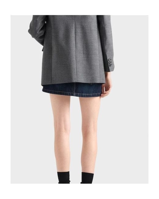 Prada Blue Denim Miniskirt