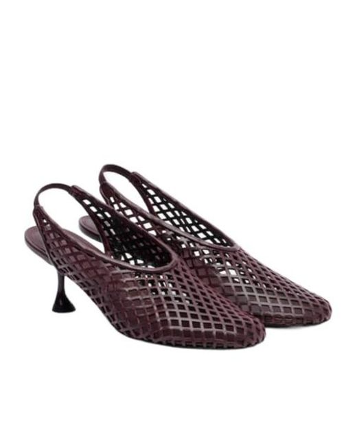 Proenza Schouler Purple Tee 60 Perforated Leather Slingback Pumps