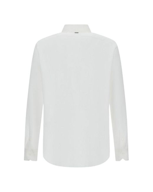 Herno White Long Sleeved Button-Fastened Shirt for men