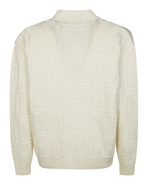 Off-White c/o Virgil Abloh Natural V-Neck Knitted Cardigan for men