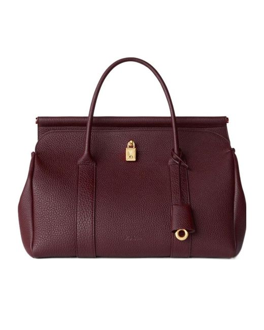 Loro Piana Purple Double-Handle Handbag