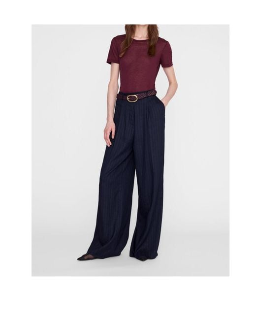 Anine Bing Purple Sylvie T-Shirt- Fig