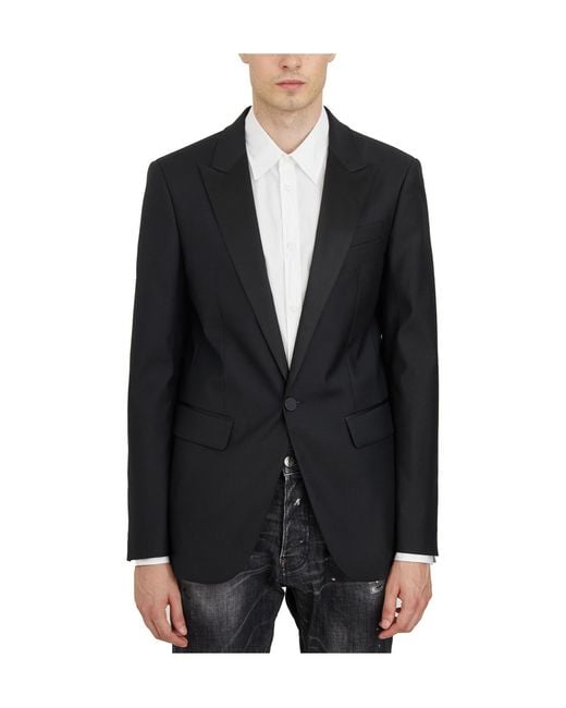 DSquared² Black Single-Breasted Blazer for men