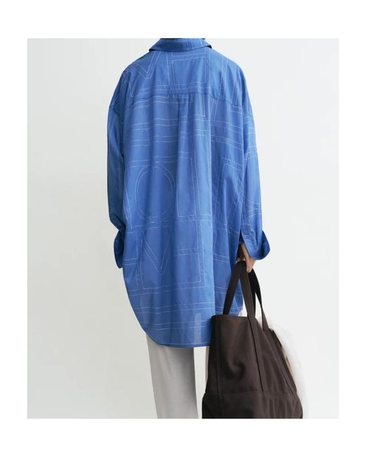 Totême Blue Chic Mini Button-Up Shirt For