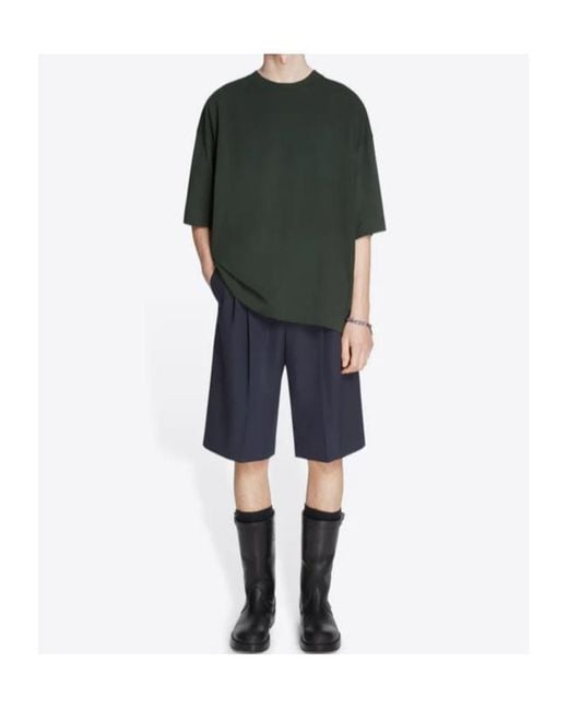 Dries Van Noten Green Short-Sleeved Crewneck T-Shirt for men