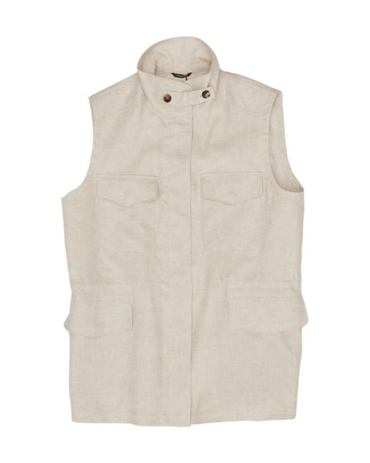 Loro Piana White Sleeveless Gilet