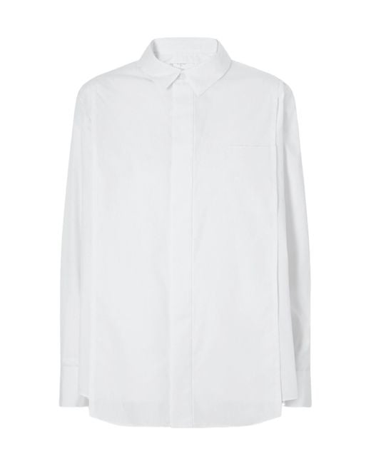 Sacai White Long-Sleeved Shirt