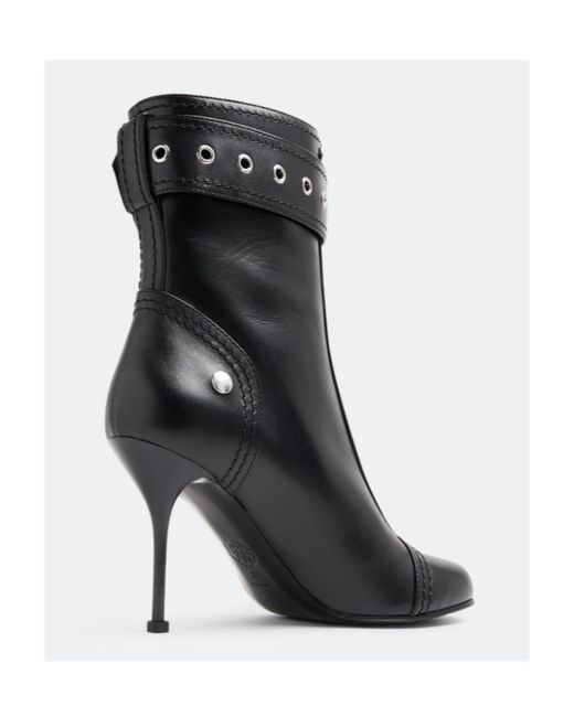 McQueen Black Heeled Ankle Boots