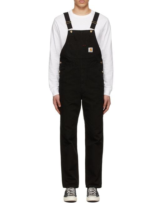 Carhartt Black Logo-Patch Overalls for men