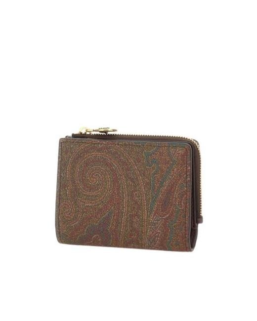 Etro Brown Arnica Bi-Fold Wallet
