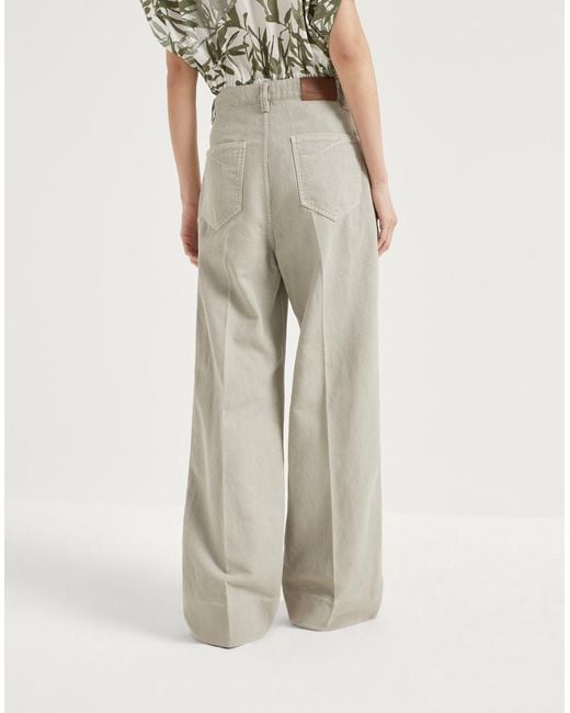 Brunello Cucinelli Multicolor Garment-Dyed Loose Trousers