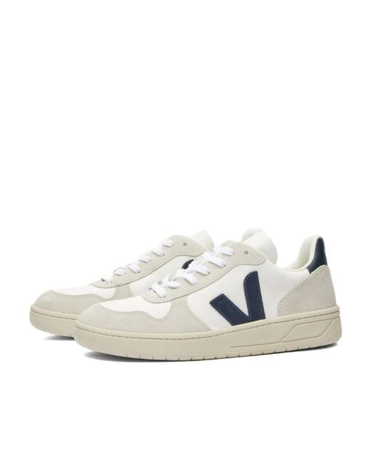 Veja White Logo Sports Shoes for men