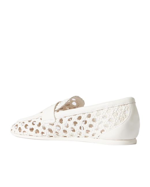 Stuart Weitzman White Breathable Flat Shoes