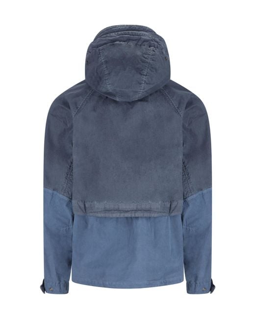 C P Company Blue Hooded Zip-Up Jacket for men