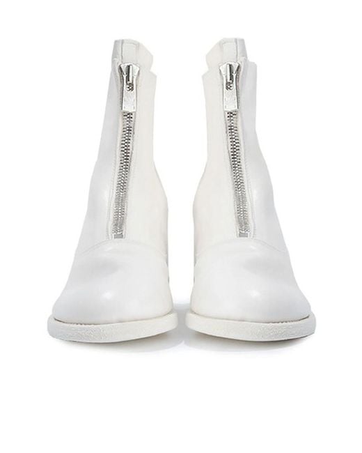 Guidi White Logo Short Boots