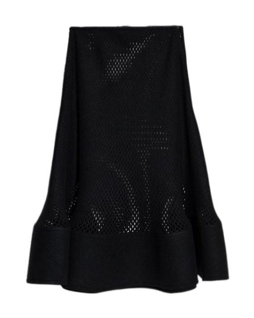 Alaïa Black Alaïa Perforated Strappy Dress
