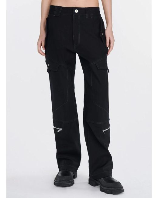 Dion Lee Black Organic Cotton Cargo