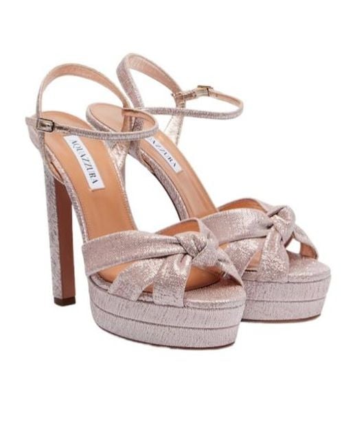Aquazzura Pink Platform Sandals