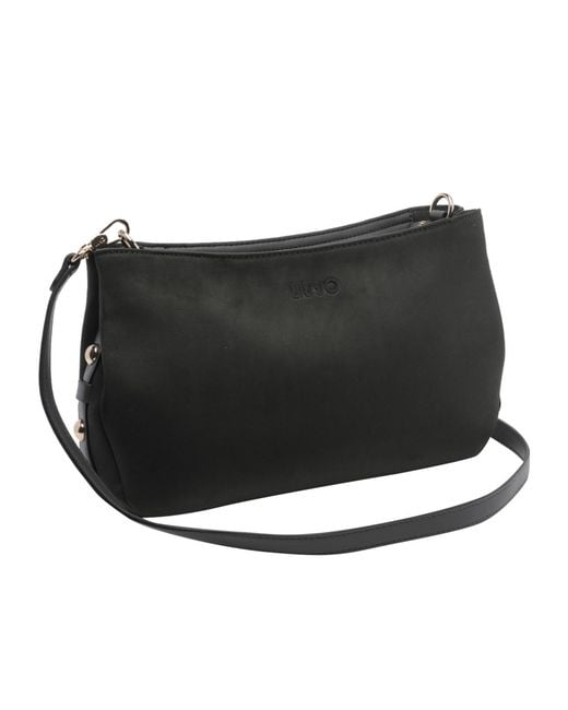 Liu Jo Purple Logo Studded Shoulder Bag