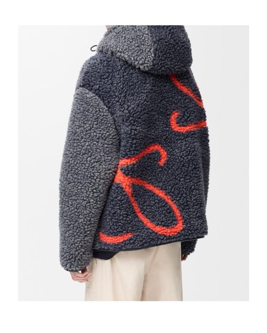 Loewe Blue Anagram Fleece Jacket for men