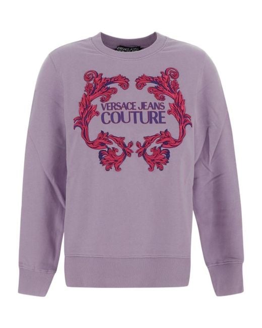 Versace Jeans Purple Long-Sleeved Sweater