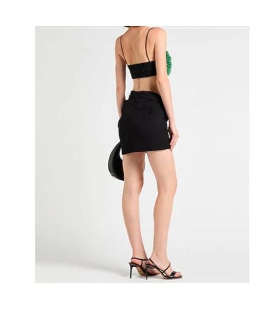 Jacquemus Black Asymmetrical Pencil Skirt