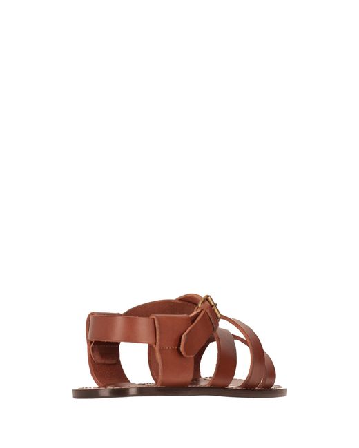Saint Laurent Brown Cheever Buckle-Fastening Flat Sandals for men