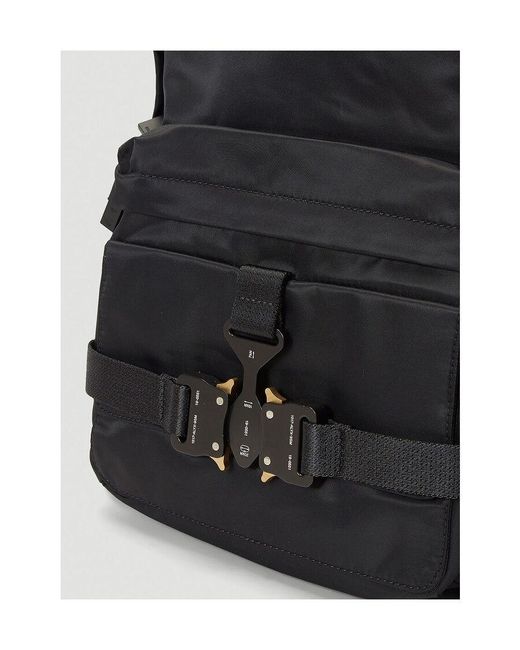 1017 ALYX 9SM Black Tri-Con Logo Buckle Backpack for men