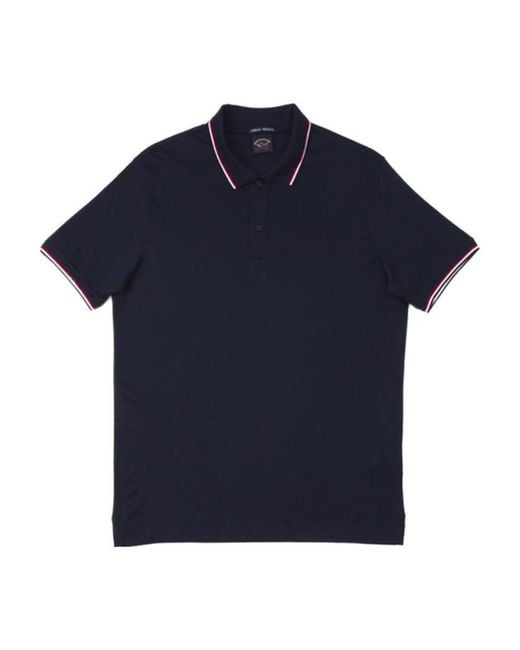 Paul & Shark Blue Short-Sleeved Polo Shirt for men
