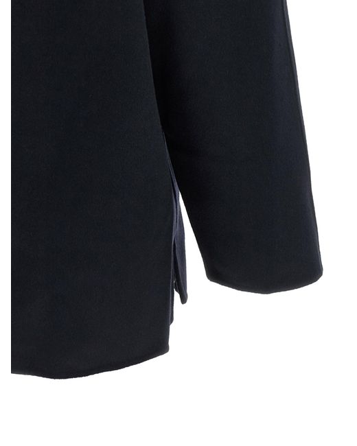 Loulou de Saison Blue Double-Breasted Notch-Lapel Jacket