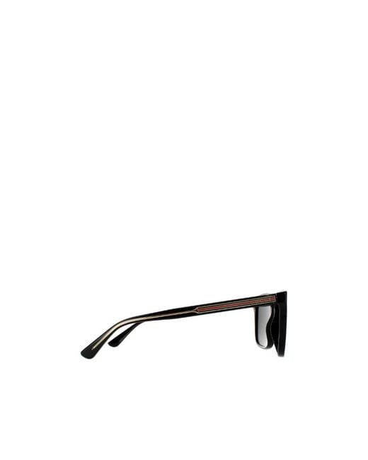 Gucci Black Eyewear Rectangle Frame Sunglasses for men