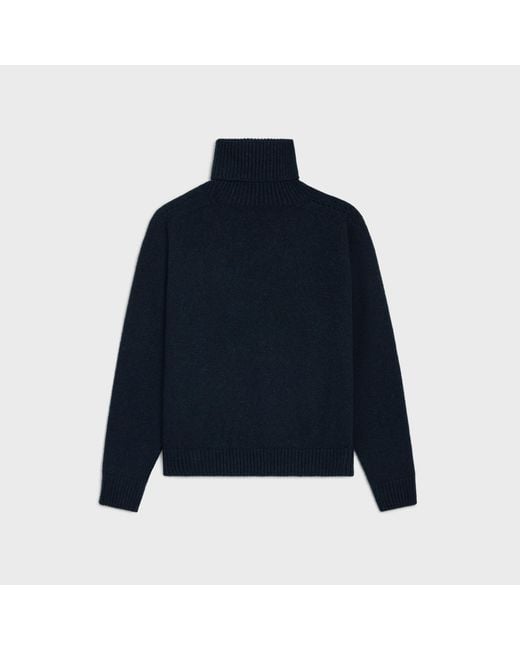 Céline Blue Turtleneck Sweater