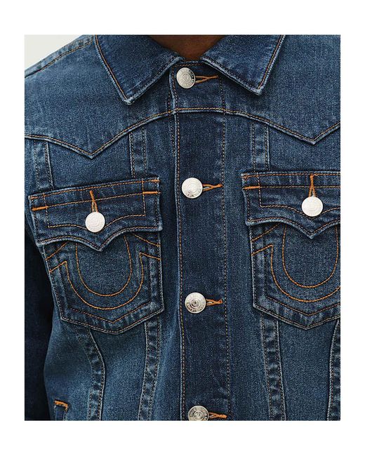True Religion Blue Jimmy Denim Jacket for men