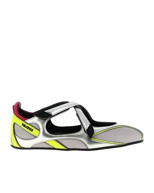 The Attico Green Round-Toe Sneakers