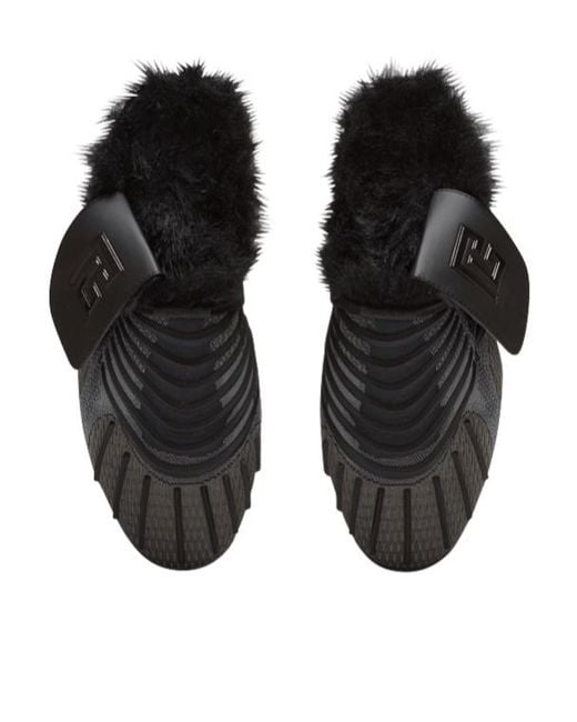 Balmain Brown Half Time Faux Fur-Lined Mules for men