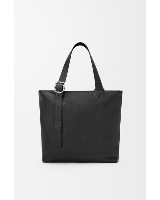 Loewe Black Logo Printed Tote Bag for men