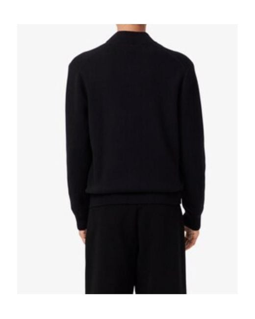 Lacoste Blue Ribbed Zip Cardigan for men